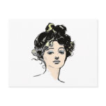 Gibson Girl Head Designs Postcard