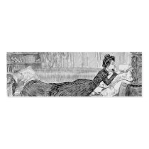 Gibson Girl Reading Business Card Templates