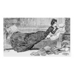Gibson Girl Reading Business Card