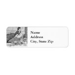 Gibson Girl Reading Return Address Labels