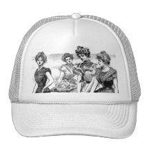 Gibson Girls at the Beach Hats