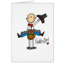 Giddy Up Cowboy Tshirts and gifts Greeting Cards