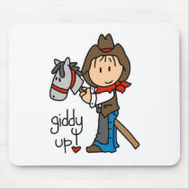 Giddy Up Cowboy Tshirts and Gifts Mouse Pad