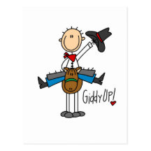 Giddy Up Cowboy Tshirts and gifts Post Cards