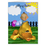 Giddy Up Duckie Easter Card