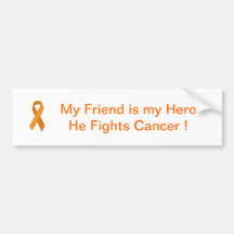 gif_orange-ribbon-1, My Friend is my HeroHe Fig... Bumper Sticker