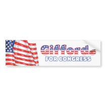 Giffords for Congress Patriotic American Flag Desi Bumper Sticker