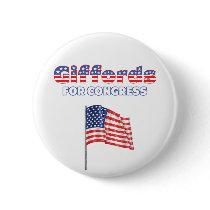 Giffords for Congress Patriotic American Flag Desi Pinback Buttons