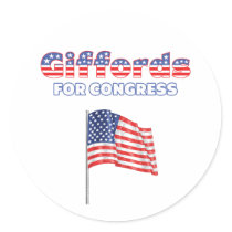 Giffords for Congress Patriotic American Flag Desi Sticker