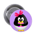 Gift Bearing Penguin Buttons