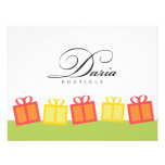 Gift boxes retail business gift certificate announcement
