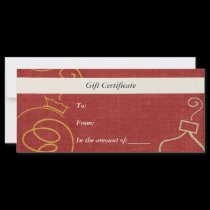 Gift Certificate-Christmas-Business Rack Card rack cards