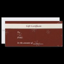 Gift Certificate-Christmas-Business Rack Card rack cards