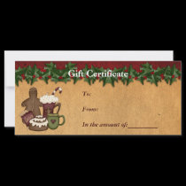 Gift Certificate-Christmas-Business Rack Card rack cards