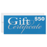 Gift Certificate Rack Card