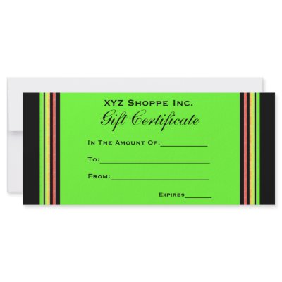 Gift Certificate rainbow stripes by DonnaGrayson