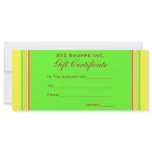 Gift Certificate rainbow stripes Rack Card Design
