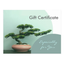 Gift Certificate Template-Flat-Bonsai Circles Post Card