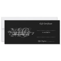 Gift Certificate Template with Monogram Announcement