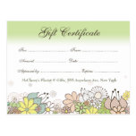Gift Certificate Voucher Store Business Card Post Cards