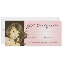 Gift Certificates Hair Salon Pretty Woman Pink