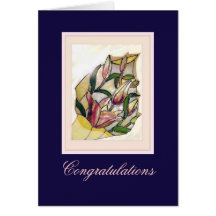 Gift Flower Congratulations Greeting Card