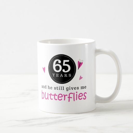 Gift For 65th Wedding Anniversary Butterfly Coffee Mugs