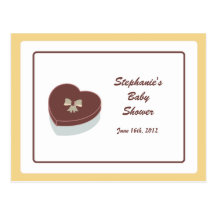Gift from the heart - baby shower advice cards postcard