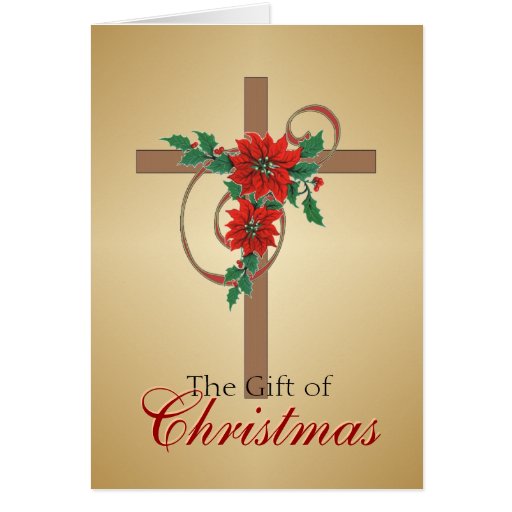 Gift of Christmas Cross Card