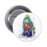 Gift Snowman buttons