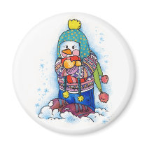 Gift Snowman Magnet