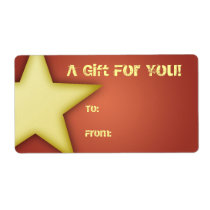 Gift Tag Label Template To/From Customizable