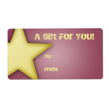 Gift Tag Label Template To/From Customizable