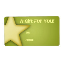 Gift Tag Label Template To/From Customizable