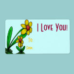 Gift Tag Label Template To/From Two Little Flowers labels