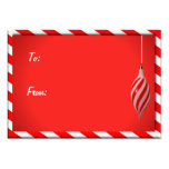 GIFT TAG RED & WHITE STRIPED by SHARON SHARPE Business Card Template