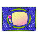 Gift Tag Template - Retro TV Business Card Template