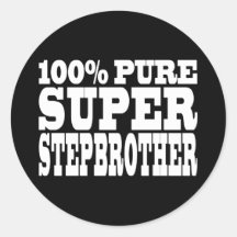 Gifts 4 Stepfathers : 100% Pure Super Stepfather Round Sticker