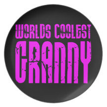 Gifts for Cool Grandmas Pink Worlds Coolest Granny Dinner Plates