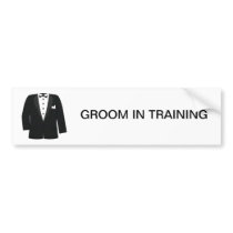 GIFTS FOR GROOM'S OR BLACK TIE EVENTS BUMPER STICKER