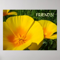 GIFTS FRIENDS! Christmas POPPIES Art Prints Framed