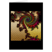 Gilded Fractal #10 Greeting Card
