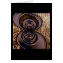 Gilded Fractal #2 Greeting Card