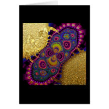 Gilded Fractal #3 Greeting Card