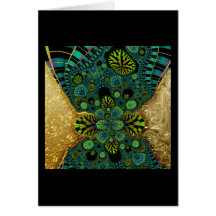 Gilded Fractal #5 Greeting Cards