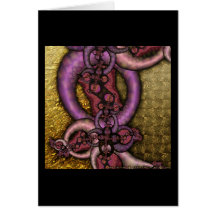 Gilded Fractal #9 Greeting Card