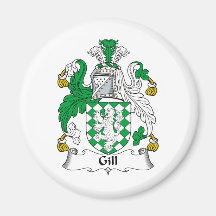 Gill Family Crest Fridge Magnet