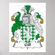 Gill Family Crest Posters