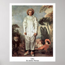 Gilles By Antoine Watteau Poster