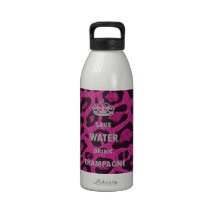 Gilry chic Save water drink champagne white Reusable Water Bottle